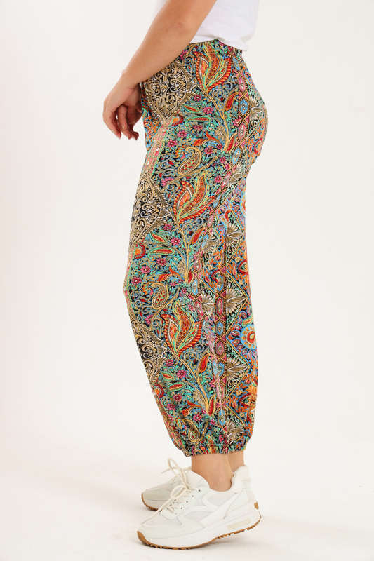 Senza® Casual Harem Wide Leg Everyday Printed Pants