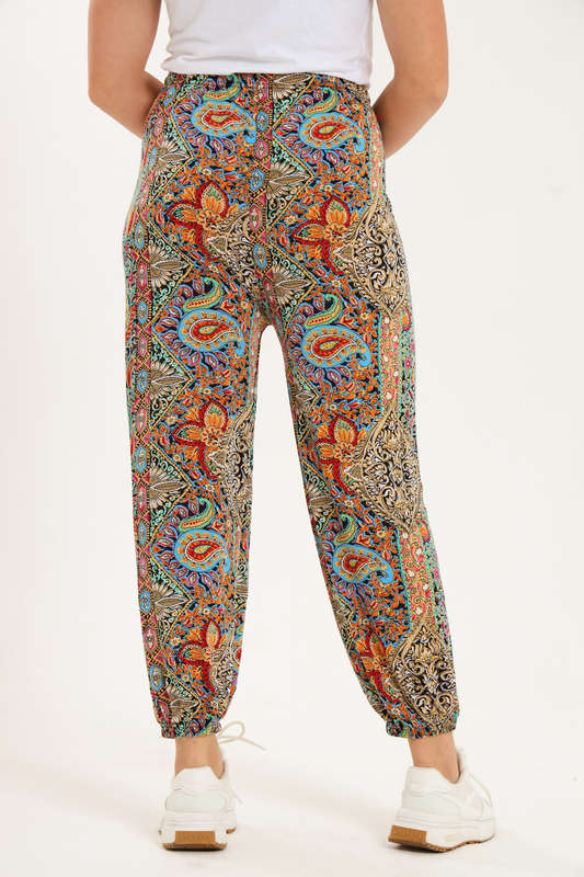 Senza® Casual Harem Wide Leg Everyday Printed Pants