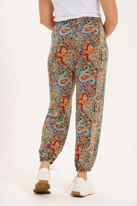 Senza® Casual Harem Wide Leg Everyday Printed Pants