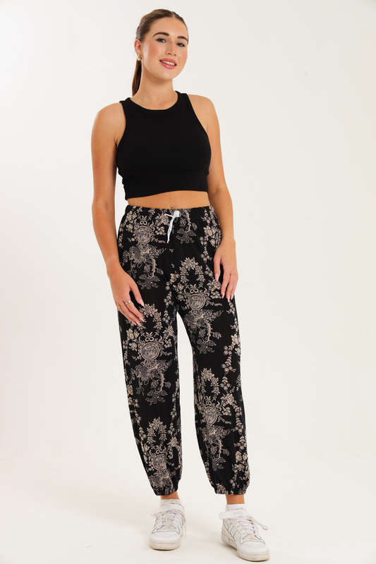Senza® Casual Harem Wide Leg Everyday Printed Pants