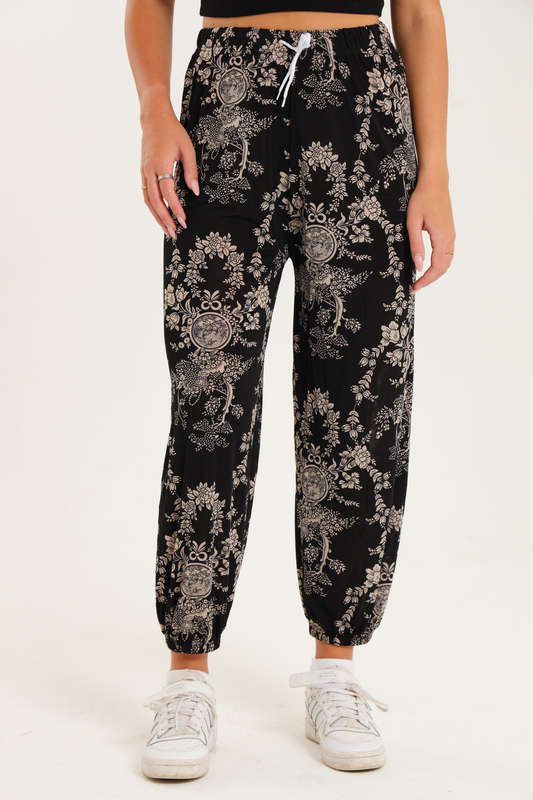 Senza® Casual Harem Wide Leg Everyday Printed Pants