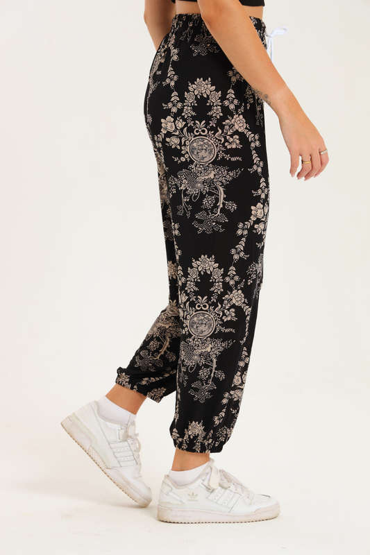 Senza® Casual Harem Wide Leg Everyday Printed Pants