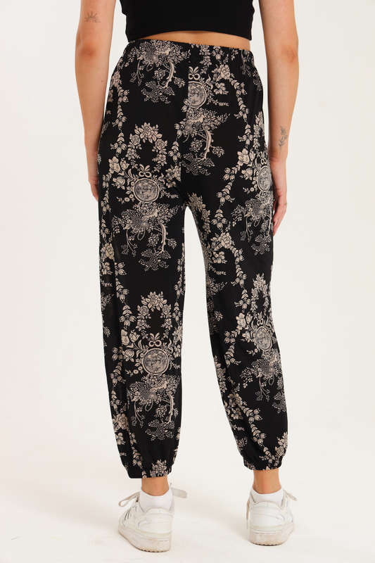 Senza® Casual Harem Wide Leg Everyday Printed Pants