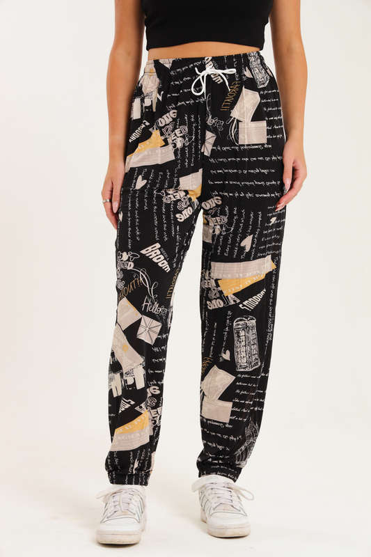 Senza® Casual Harem Wide Leg Everyday Printed Pants