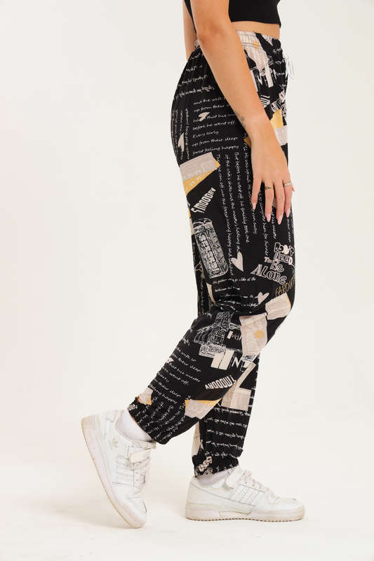 Senza® Casual Harem Wide Leg Everyday Printed Pants