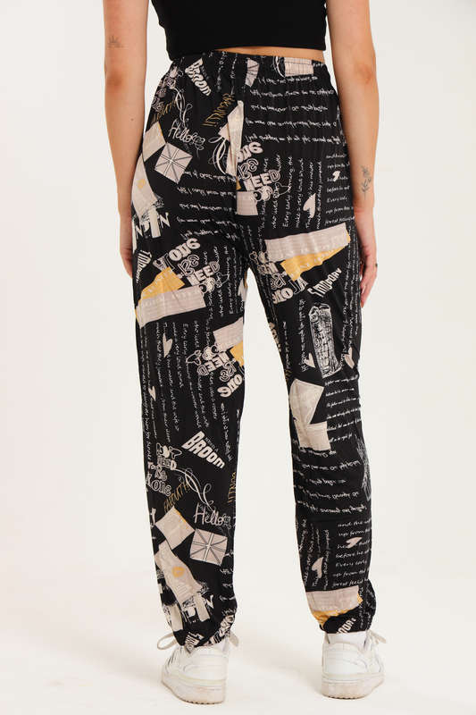 Senza® Casual Harem Wide Leg Everyday Printed Pants