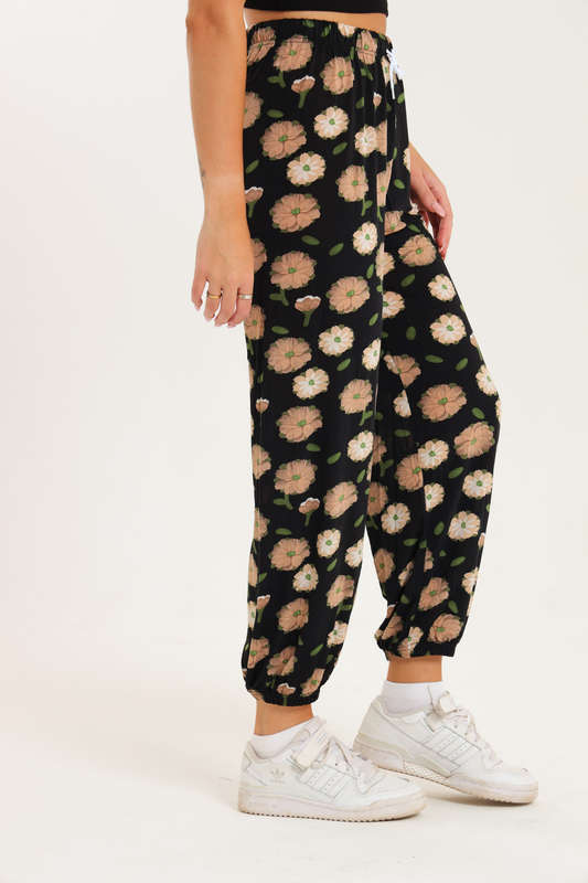 Senza® Casual Harem Wide Leg Everyday Printed Pants