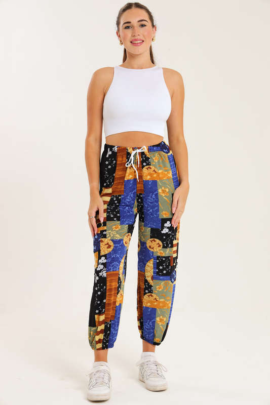 Senza® Casual Harem Wide Leg Everyday Printed Pants