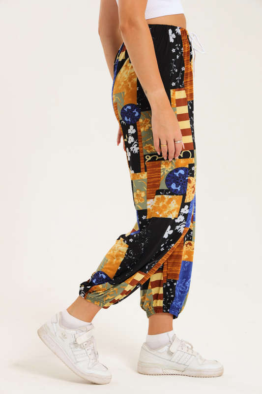 Senza® Casual Harem Wide Leg Everyday Printed Pants
