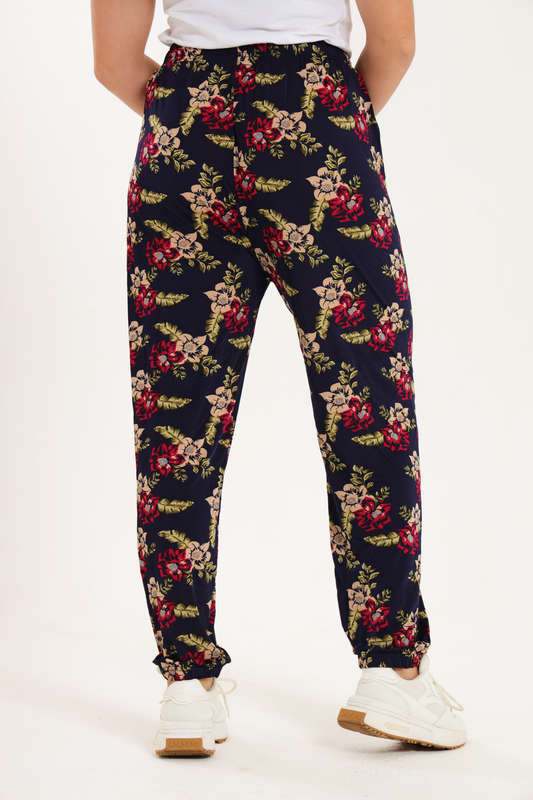 Senza® Casual Harem Wide Leg Everyday Printed Pants