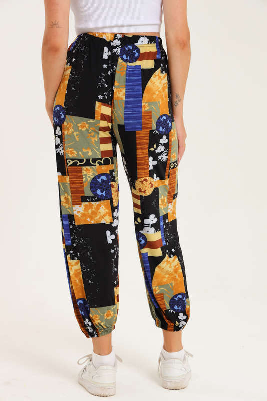 Senza® Casual Harem Wide Leg Everyday Printed Pants