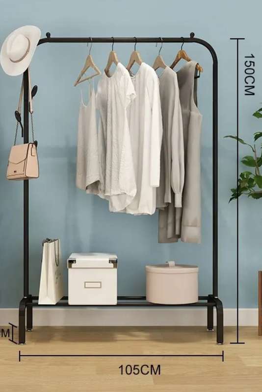 Senza® Garment Rack For Hanging Clothes With Bottom Shoe Shelf 1500mm X 1000mm