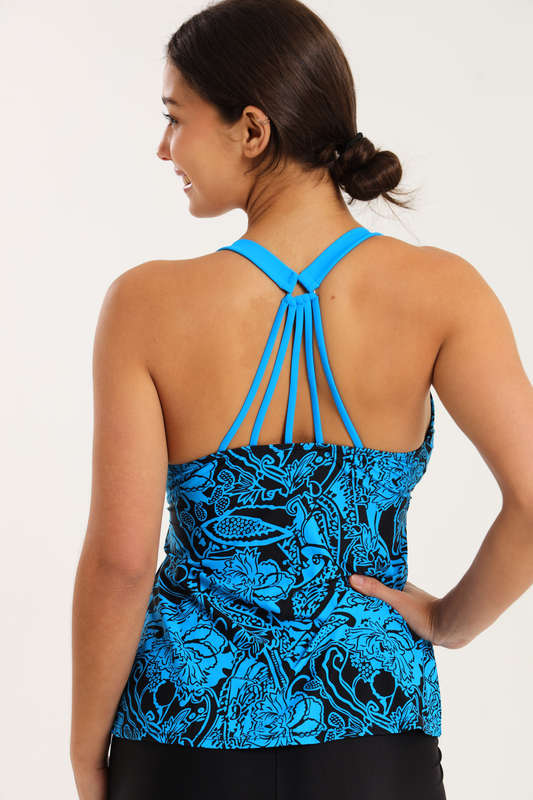 Senza® Summer Radiance Tankini Bikini Swim Top &amp; Matching Swim Shorts Set
