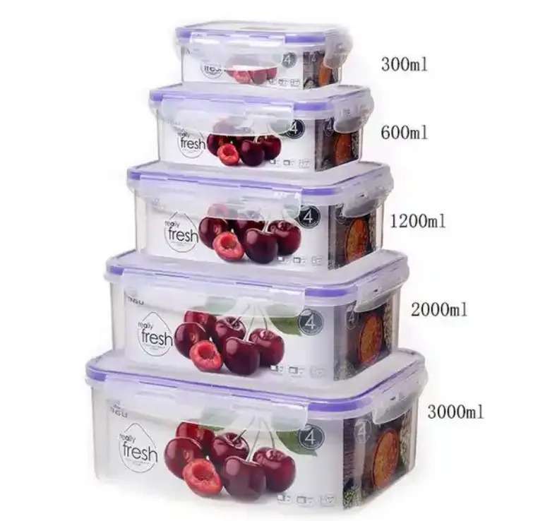 Senza®5pc Clip Food Storage Lunchbox Containers BPA Free