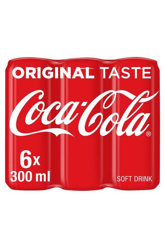 Coca Cola Soft Drink Can 6 X 300ml