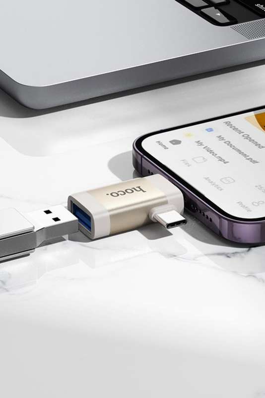 HOCO UA17 Adapter for Lightning and Type-C to USB-A