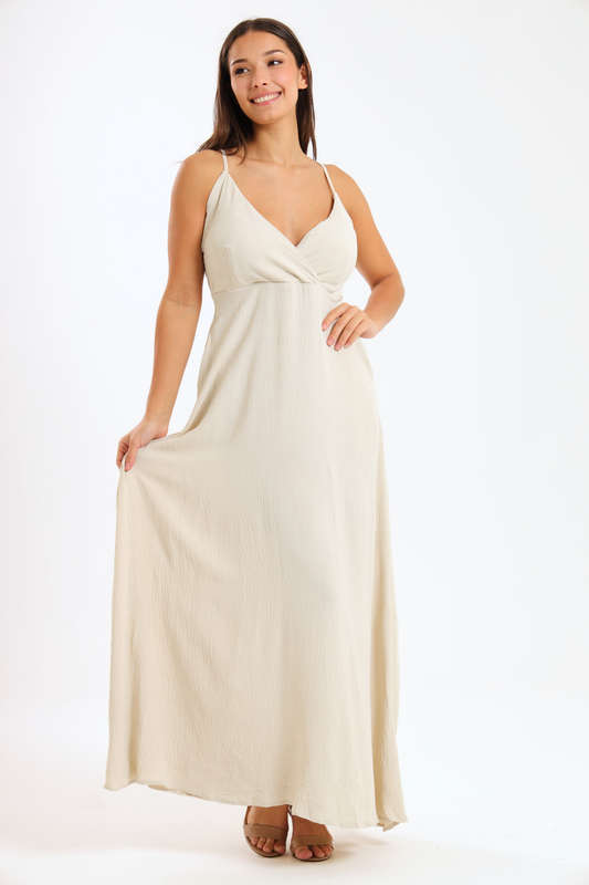Juliana Strappy Maxi Dress With Pockets