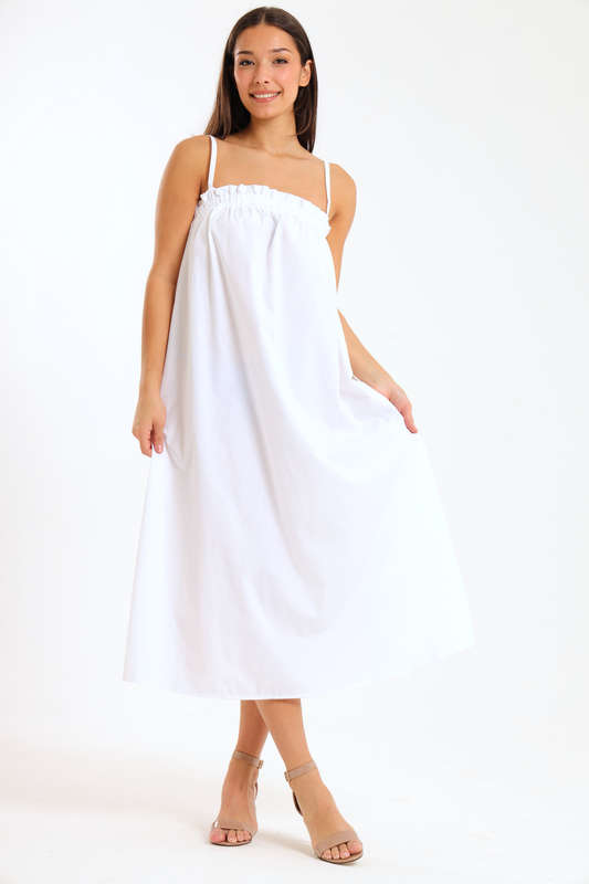 Ladies Baby Doll Strappy Summer Maxi Dress