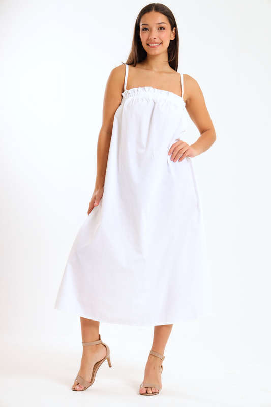 Ladies Baby Doll Strappy Summer Maxi Dress