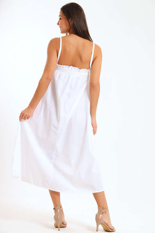 Ladies Baby Doll Strappy Summer Maxi Dress