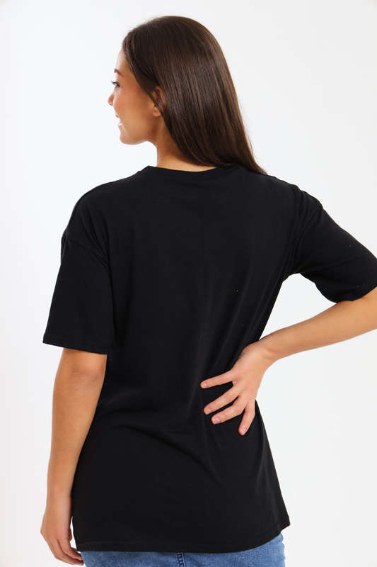 Ladies Printed Slogan Maxi T-shirts