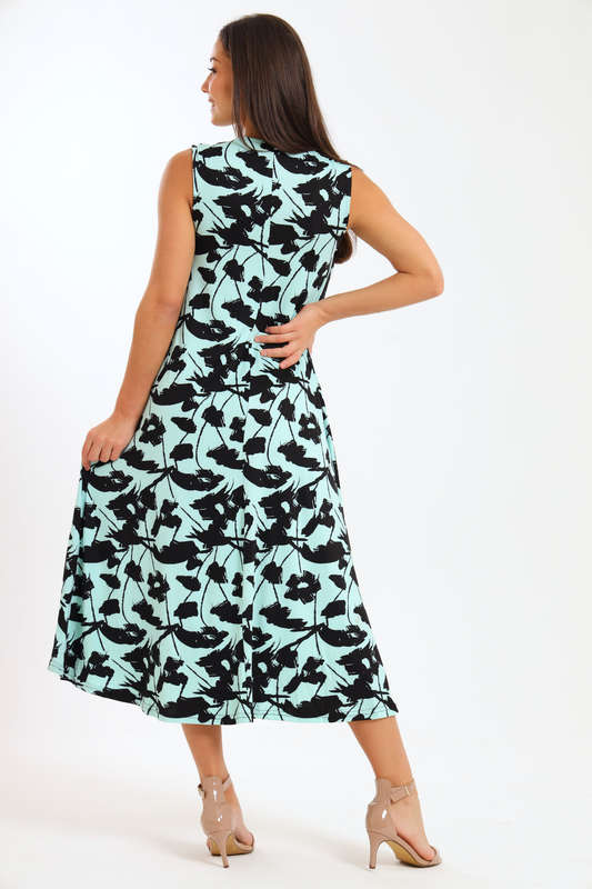 Ladies Sleeveless Midaxi Dress With Pockets