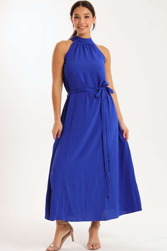Lina Airflow Sleeveless Maxi Full Length Belted Dress
