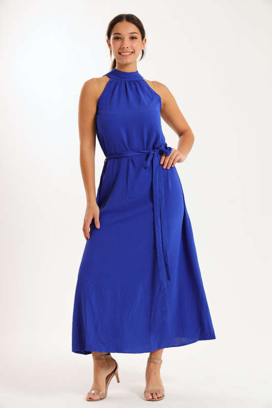 Lina Airflow Sleeveless Maxi Full Length Belted Dress