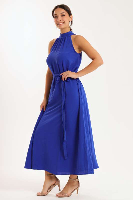 Lina Airflow Sleeveless Maxi Full Length Belted Dress
