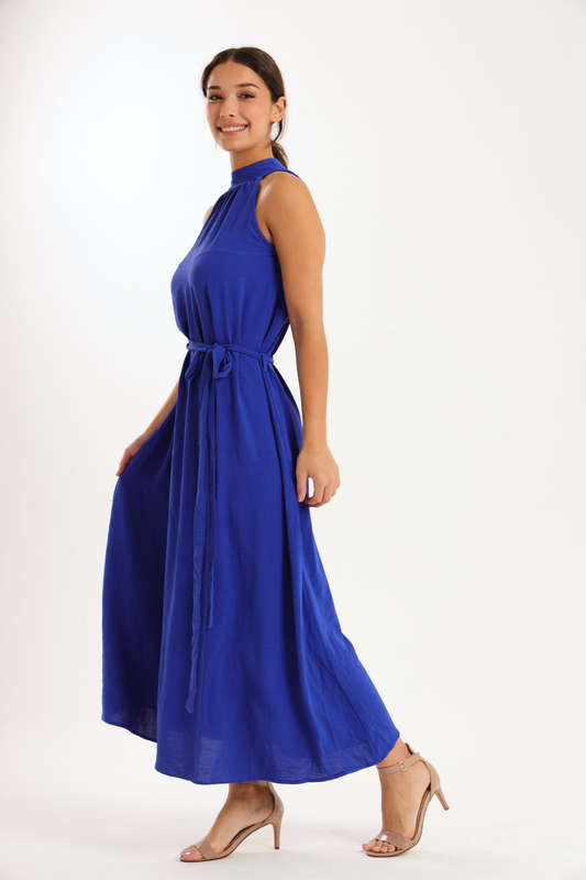 Lina Airflow Sleeveless Maxi Full Length Belted Dress