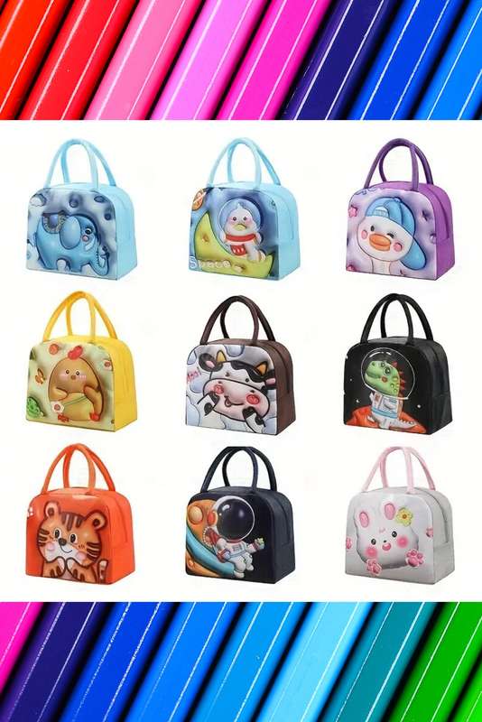 Senza® Kids Cute 3D Cartoon Insulated School Lunch Bag PROMO-2-FOR-1