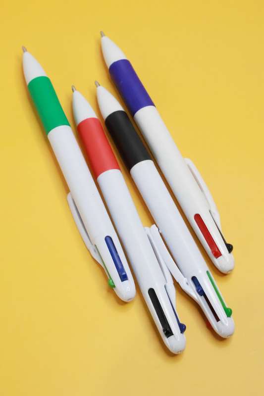 Senza®4 Pack Ballpoint Multicolour 4 In 1 Quad Pen PROMO-2-FOR-1