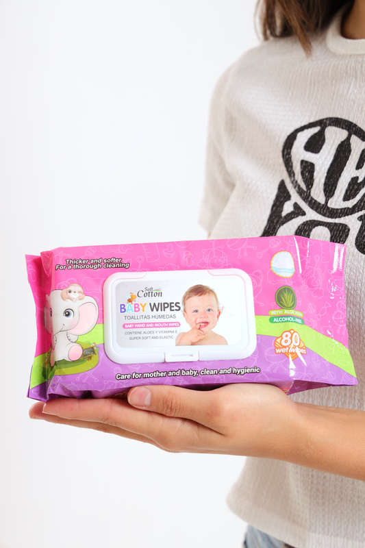Soft Cotton Sensitive Baby Wipes 2 X 80 Pack