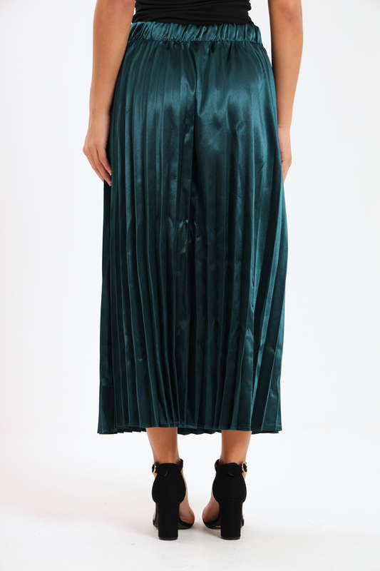 Sorley Pleated Satin Maxi Skirt