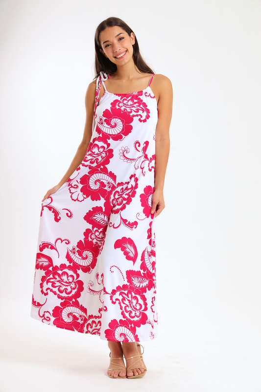 Adalyn Floral Printed Maxi Strappy Summer Dress