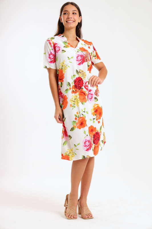 Alison Floral Printed Midi Dress