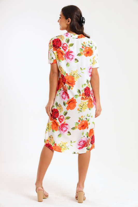 Alison Floral Printed Midi Dress