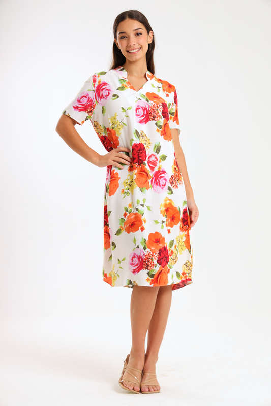 Alison Floral Printed Midi Dress