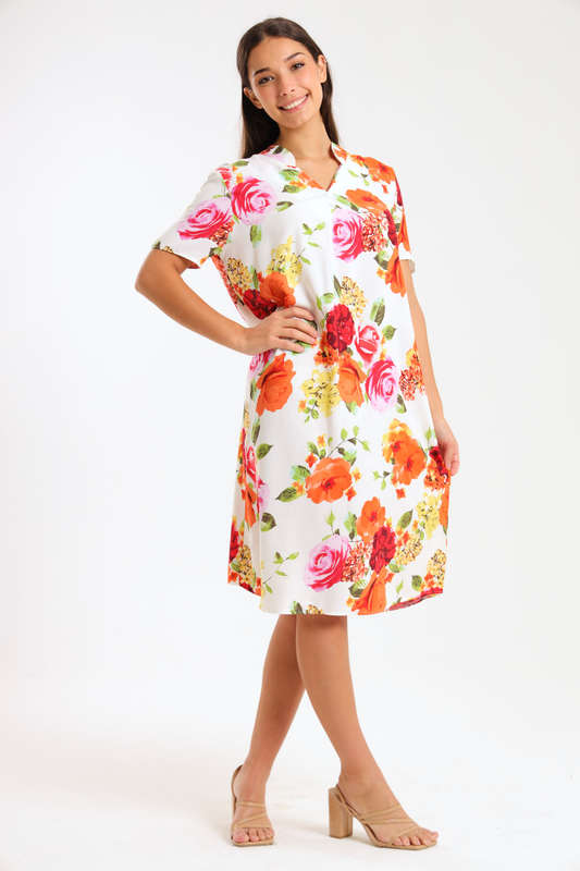 Alison Floral Printed Midi Dress