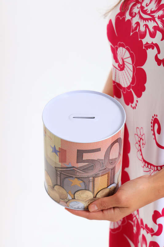 Currency Themed Metal Coin Bank XL