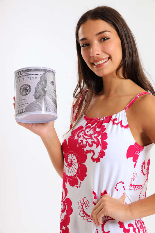 Currency Themed Metal Coin Bank XL