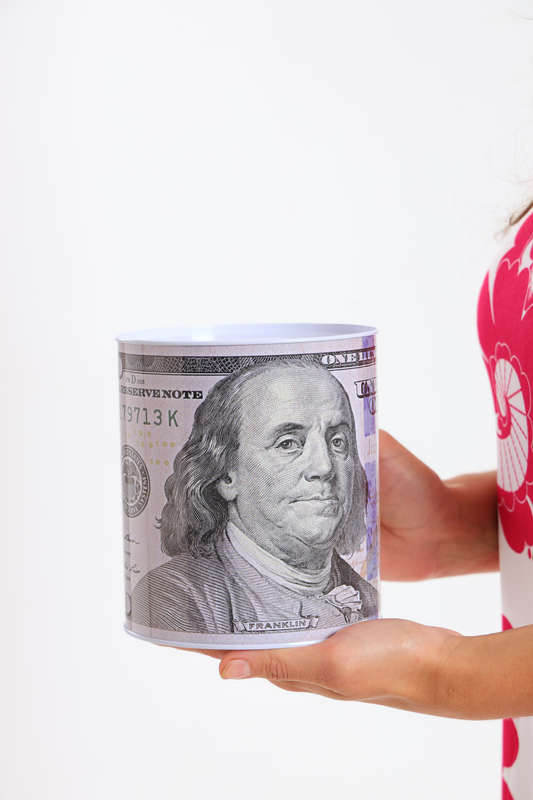 Currency Themed Metal Coin Bank XL