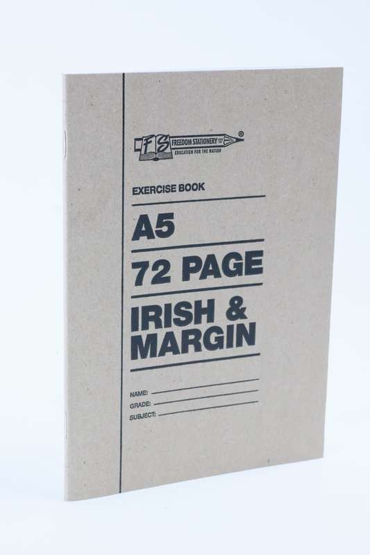 Freedom Stationary 72 Page A5 Irish &amp; Margin Exercise School Book Pack Of 10