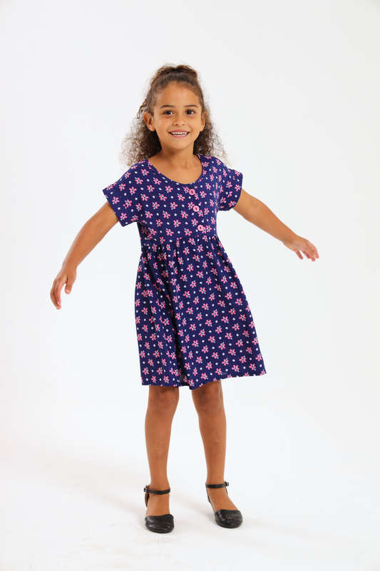 Girls Summer Short Sleeve Dress 2 to 7 Years