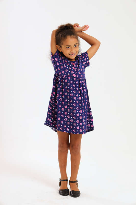 Girls Summer Short Sleeve Dress 2 to 7 Years