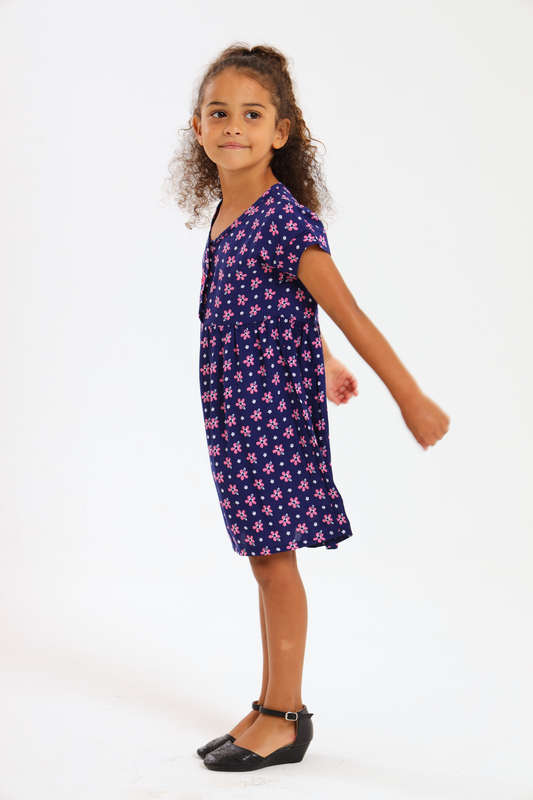 Girls Summer Short Sleeve Dress 2 to 7 Years
