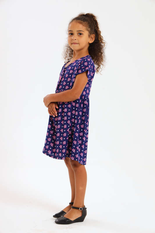 Girls Summer Short Sleeve Dress 2 to 7 Years