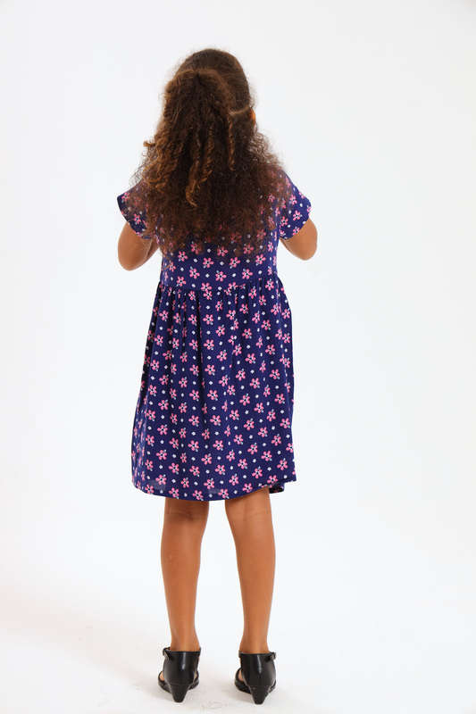 Girls Summer Short Sleeve Dress 2 to 7 Years
