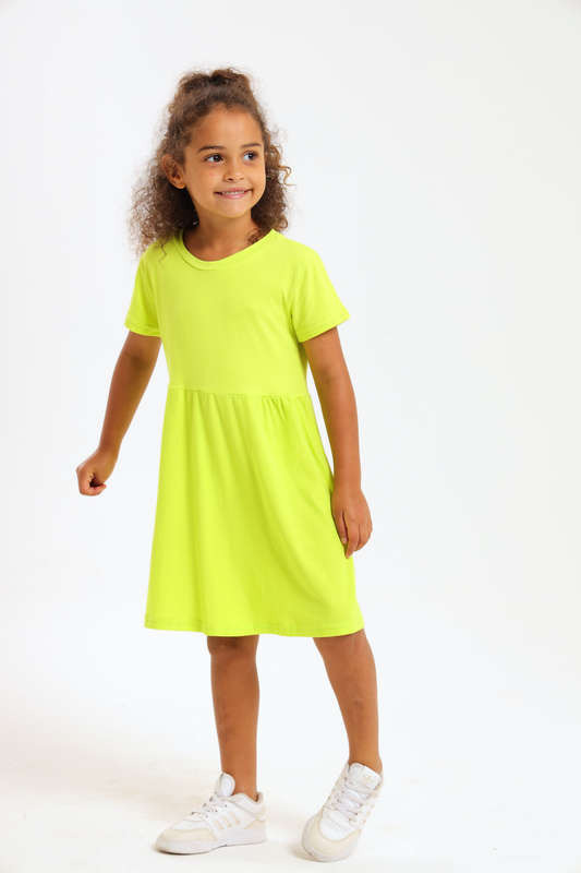 Girls Summer Short Sleeve Dress 2 to 7 Years