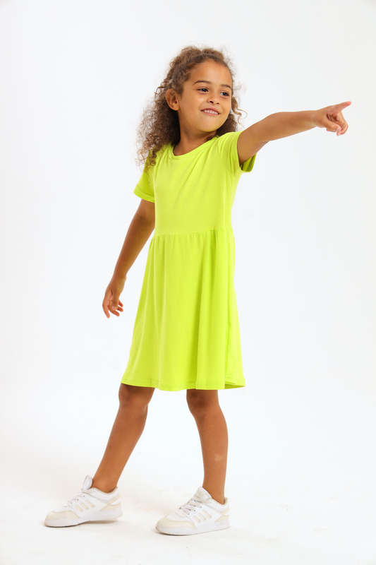 Girls Summer Short Sleeve Dress 2 to 7 Years